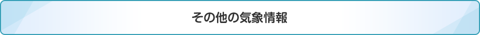 その他の気象情報